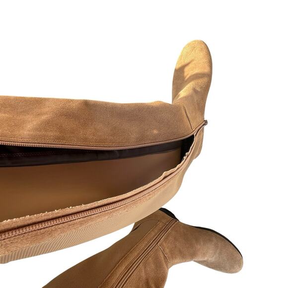 Cole Haan Boots Women's Size 8 B Suede Low Heel Over the Knee Boot Tan Cognac - Picture 8 of 14